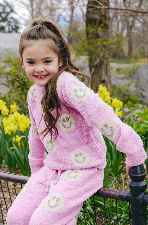 Pinky Fuzzy Smiley Emoji Set | Lola + The Boys