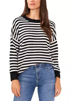 Women's Long Sleeve Striped Crew Neck Sweater | Belk