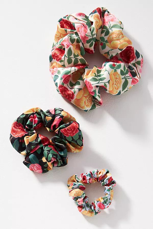 Rifle Paper Co. Mixed Printed Scrunchies, Set of 3 | Anthropologie (US)