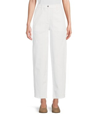 Stretch Organic Cotton Pull-On Lantern Ankle Pants | Dillard's