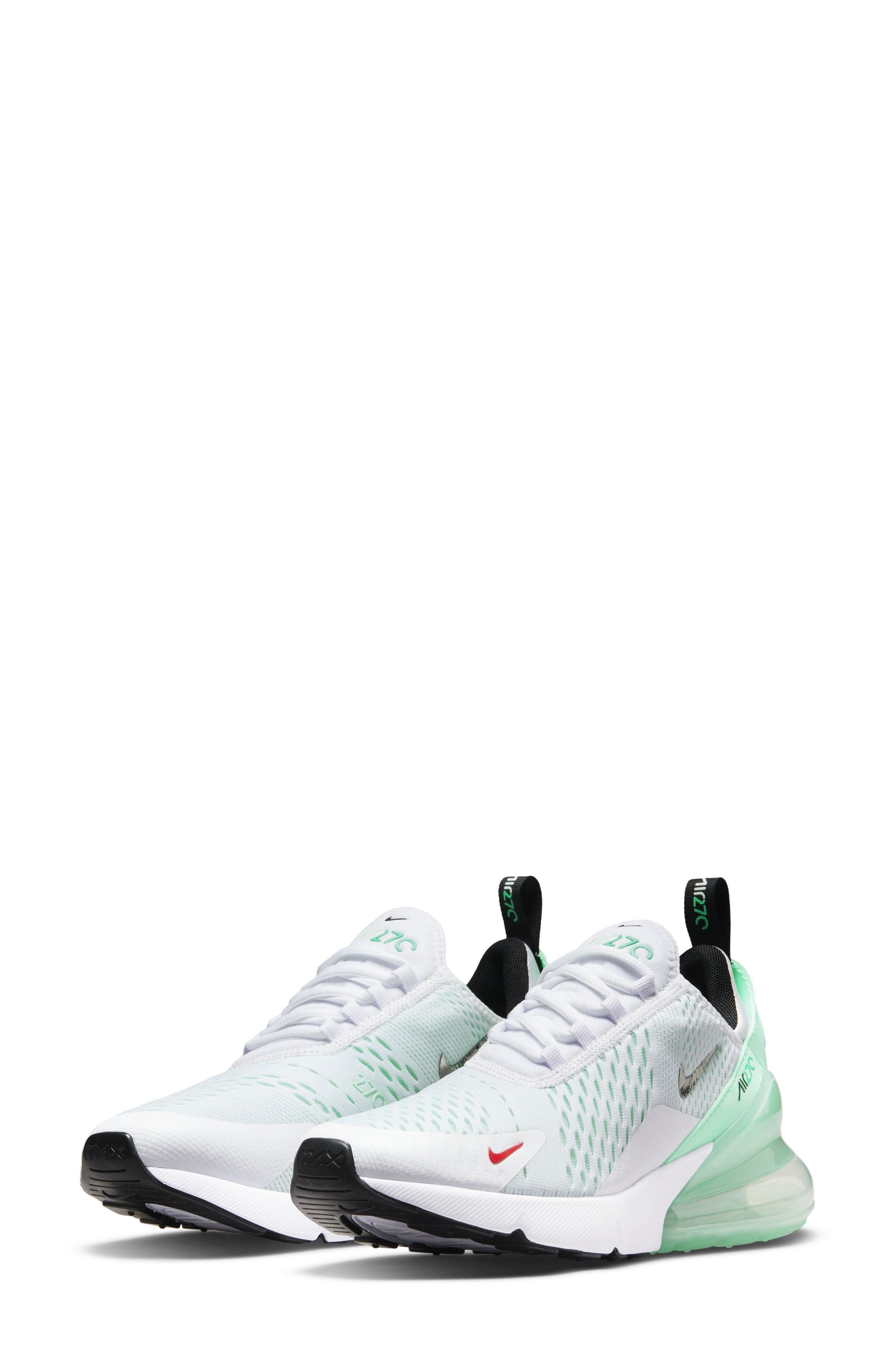 Nike Air Max 270 Sneaker in White/Silver/Mint Foam at Nordstrom, Size 7.5 | Nordstrom