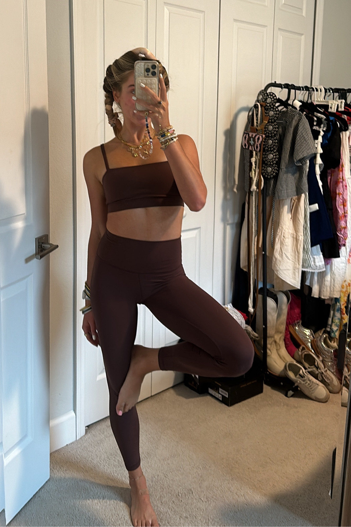 Amazon CRZ YOGA Butterluxe High Waisted Lounge Legging 25" - Workout Leggings for Women Buttery Soft Yoga Pants. Amazon CRZ YOGA Womens Butterluxe Adjustable Spaghetti Strap Sports Bra - Scoop Neck Wireless Padded Bra Yoga Workout Crop Top. #workoutgear #workoutwear #pilates #ootd #outfit #athleticwear #athleticoutfit #bikershorts #sportsbra #pilatesoutfit #athleisure #bala #pilatesworkout #pilateslovers #pilatestiktok #balabangles Bala use code SLOANE15. 

#LTKFitness #LTKActive #LTKFindsUnder50