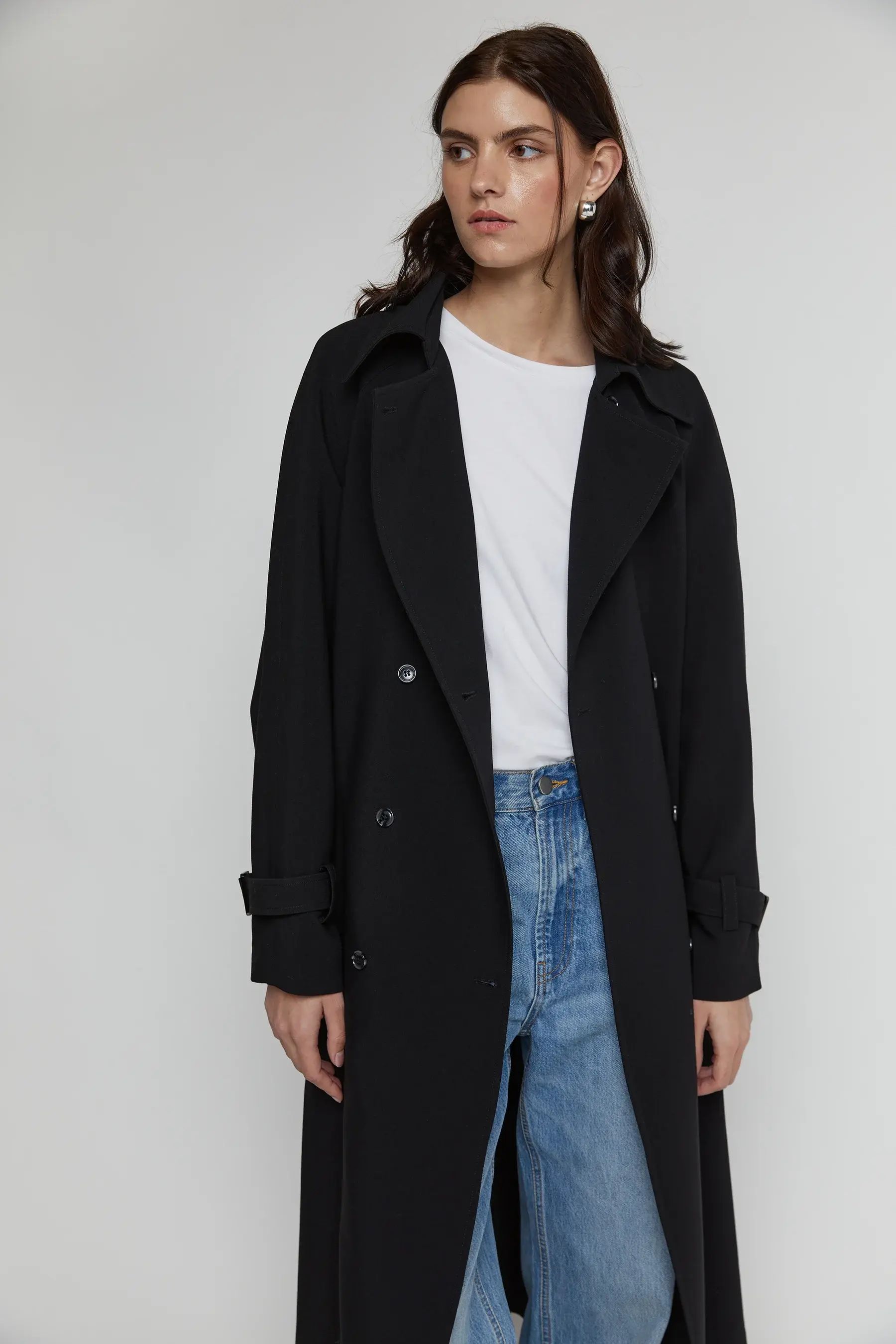 OVERSIZED TRENCH COAT        4.5 star rating   41 Reviews          $188    
 OW-10088-W  Black  B... | OAK + FORT