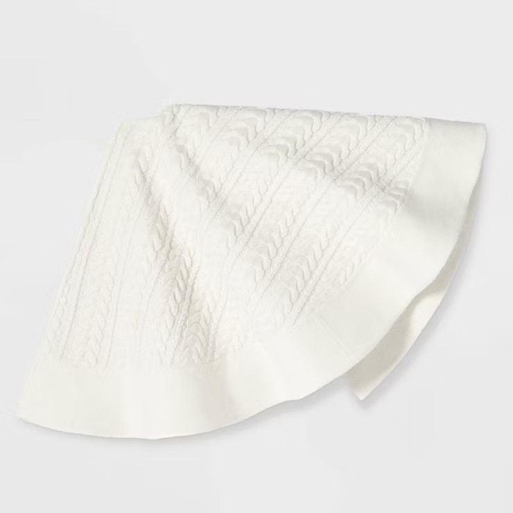 Cable Knit Tree Skirt Ivory - Wondershop™ | Target