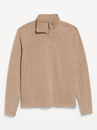 Sweater-Knit Fleece Quarter-Zip Pullover | Old Navy (US)