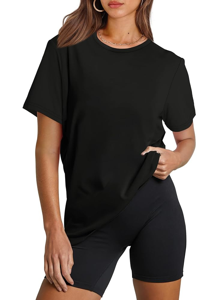 OFEEFAN Workout Tops for Women UPF 50+ Breathable Quick Dry Loose Fit T Shirt Outdoor Yoga Runnin... | Amazon (US)