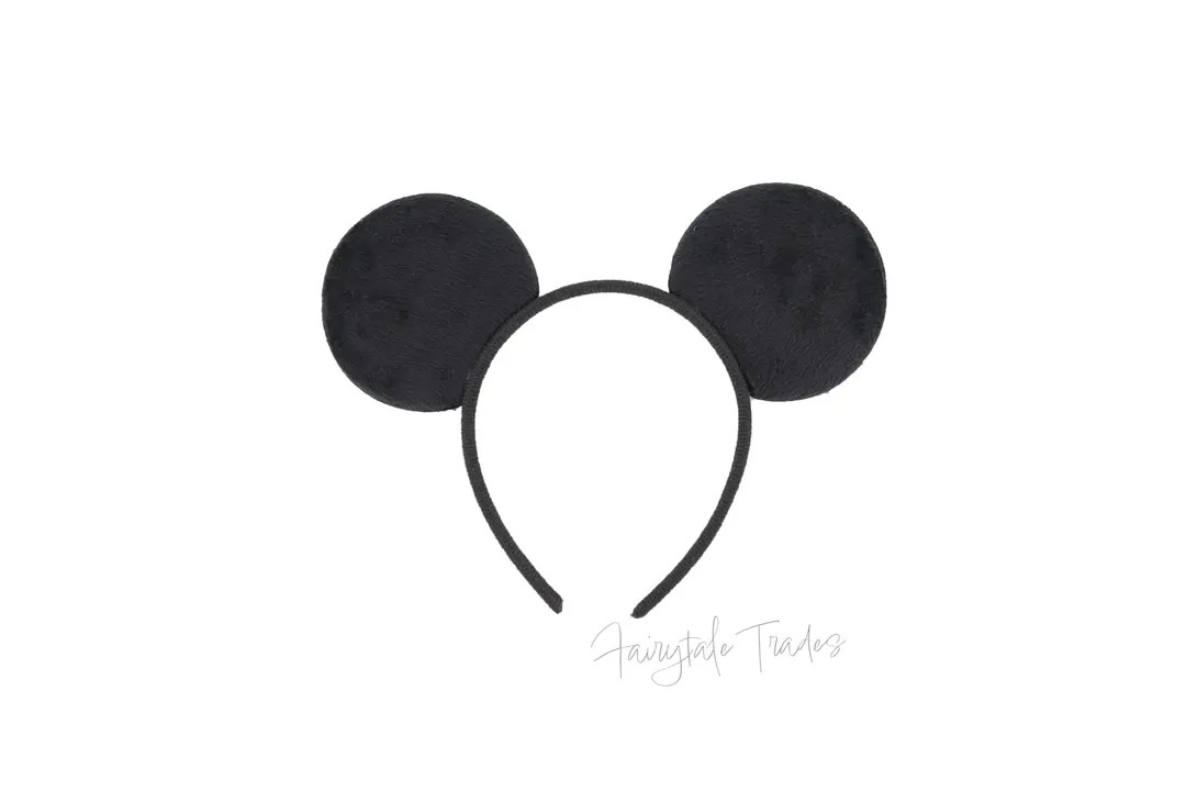 Black felt Mickey Mouse ears Disney mickey ears boys Mens Mickey ears solid black Disney ears sim... | Etsy (US)