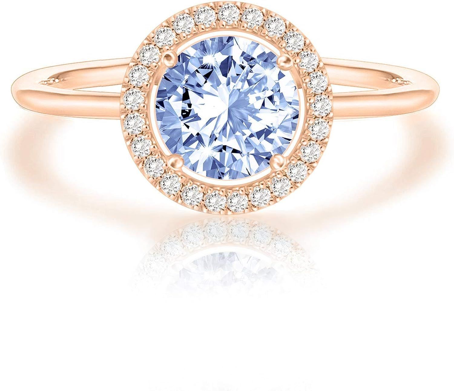 Swarovski Crystal 14K White Gold Plated Birthstone Rings | Rings for Women | Amazon (US)