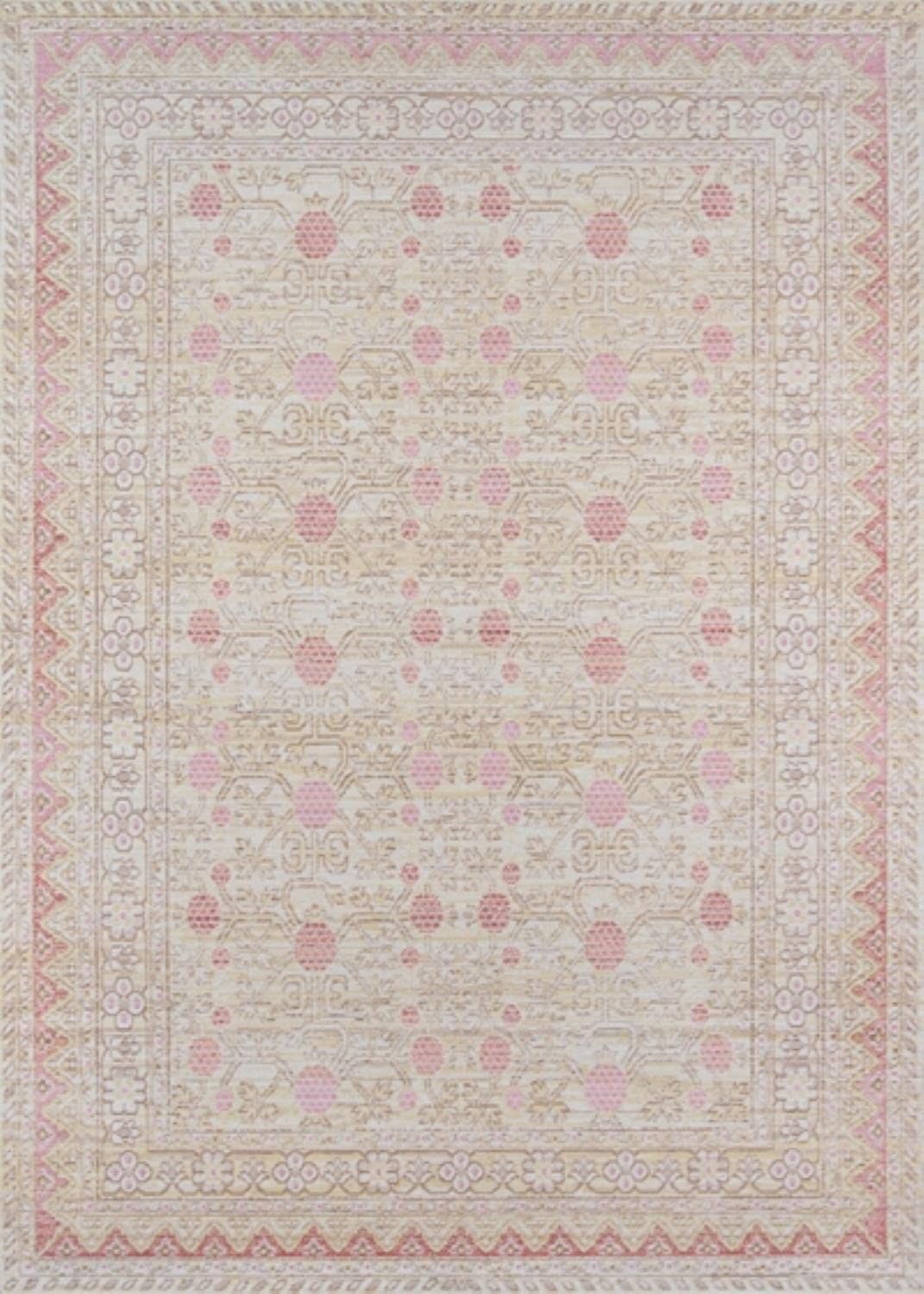 Momeni Rugs Isabella Traditional Oriental Flat Weave Area Rug, 5'3" x 7'3", Pink | Amazon (US)