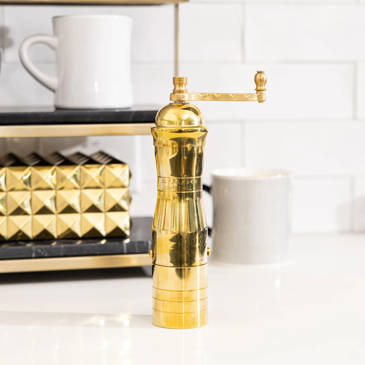Brass Coffee Mill | Modern Locke
