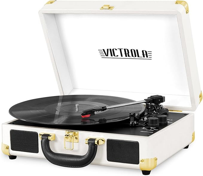 Victrola Vintage 3-Speed Bluetooth Portable Suitcase Record Player with Built-in Speakers | Upgra... | Amazon (US)