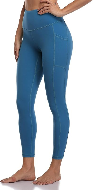 Colorfulkoala Women's High Waisted Yoga Pants 7/8 Length Leggings with Pockets | Amazon (US)