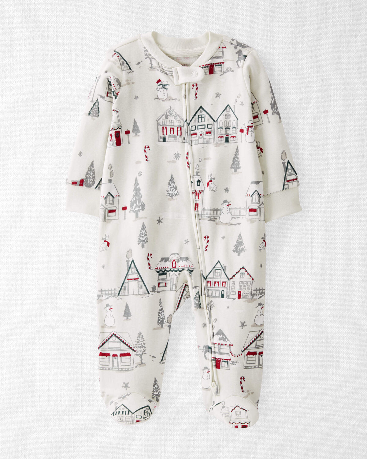 Baby Organic Cotton Sleep & Play Pajamas in Christmas Village | Carter's Inc