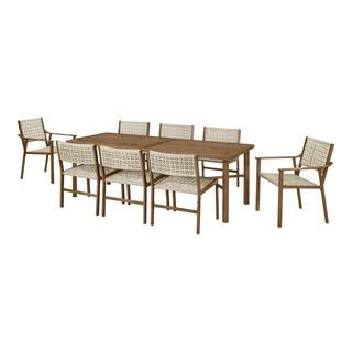 Hampton Bay Rocky Mount 9-Piece Metal Rectangular Outdoor Dining Set 1376_9pc - The Home Depot | The Home Depot