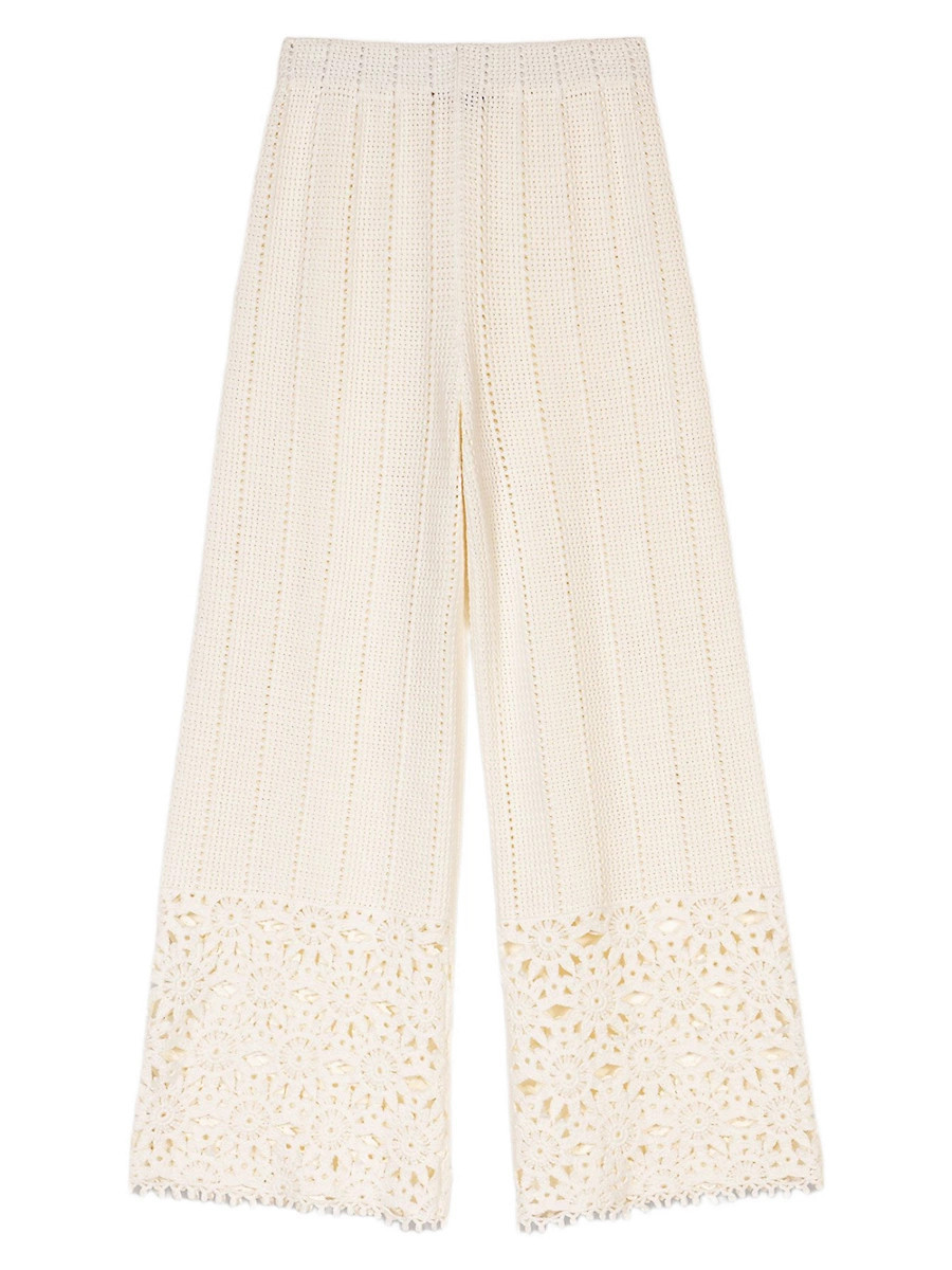 Women's Crochet Trousers - White - Size 4 | Saks Fifth Avenue