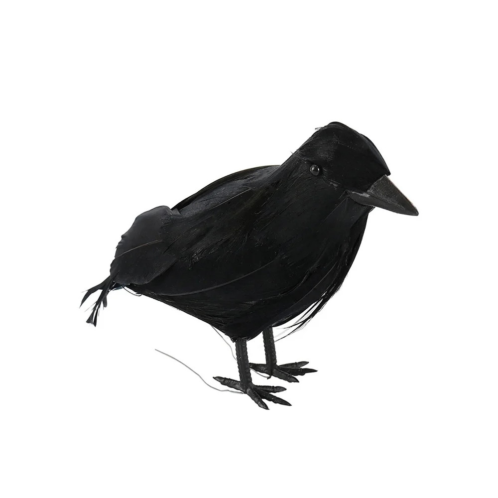 HOTBEST Halloween Artificial Realistic Woodland Black Crows Birds for Garden Home Decor | Walmart (US)
