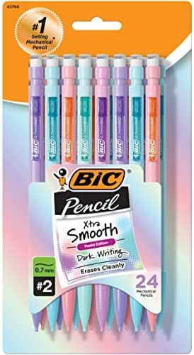 BIC Xtra Smooth Mechanical Pencil, Medium Point (0.7mm), Fun Pastel Color Pencils, Back to School... | Amazon (US)