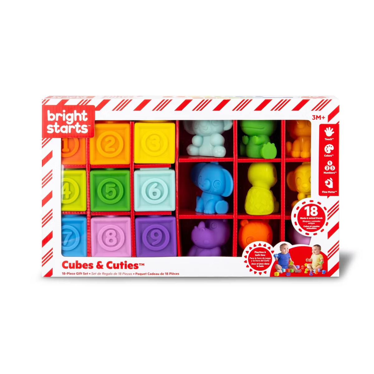 Bright Starts Block and Buddies Holiday Baby Toy Gift Set - 18pc | Target
