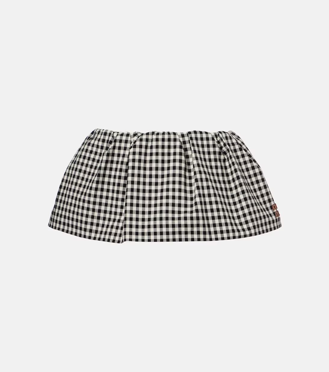 Bubble gingham cotton miniskirt | Mytheresa (US/CA)