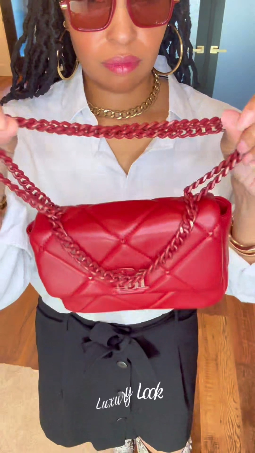 Red quilted Badgley Mischka chain bag ❤️
The perfect statement accessory to elevate a simple outfit.
Luxury-inspired quilted design, bold color, and a versatile chain strap that works crossbody or shoulder.

This bag instantly upgrades a classic white shirt and black skirt look.

#LTKStyleTip #LTKItBag #LTKFind #LTKUnder100 #StatementBag #LuxuryInspired


#LTKMidsize #LTKgrwm #LTKSpringSale