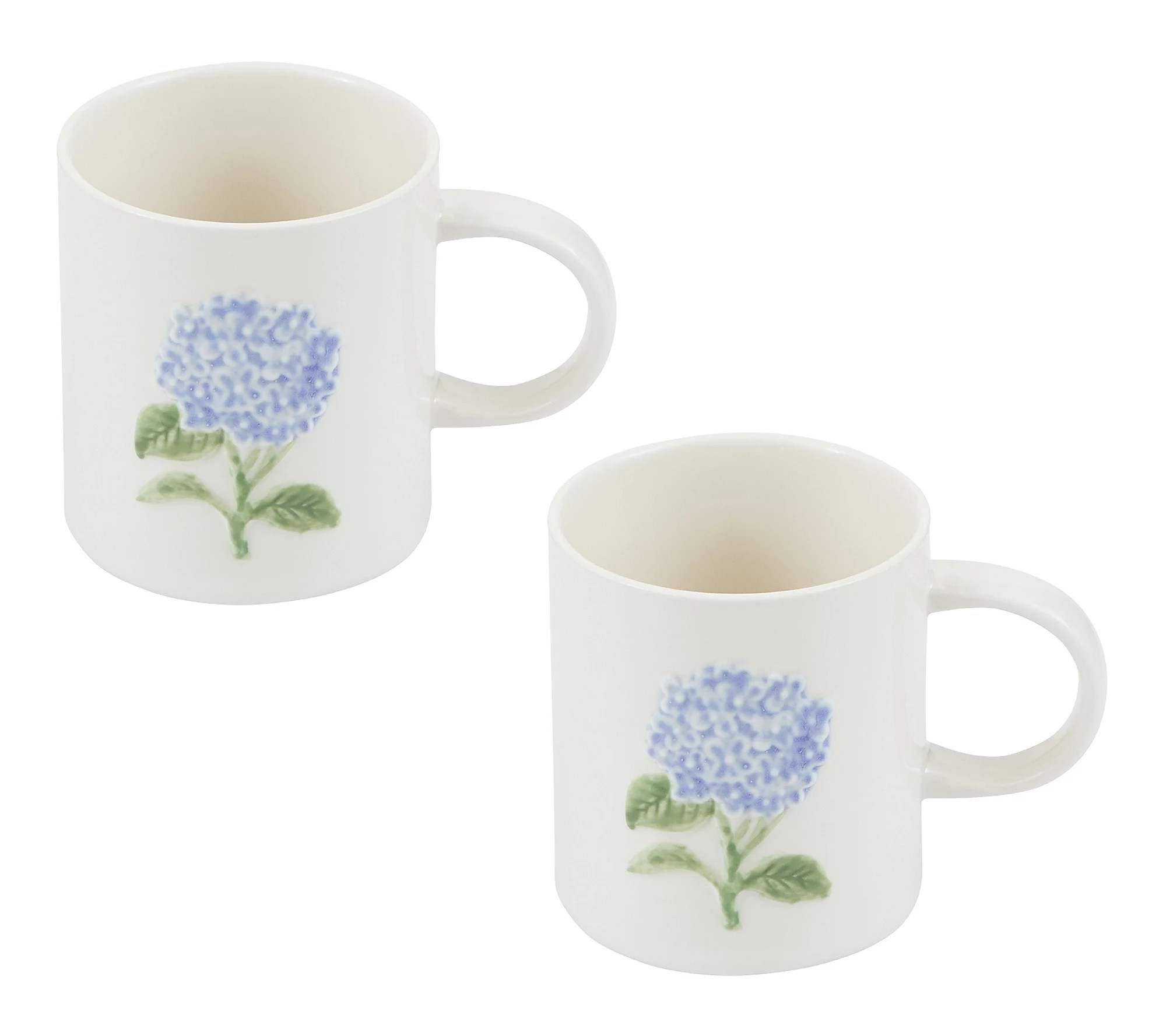 Design Imports Hydrangea Ceramic Mug S/2 | QVC