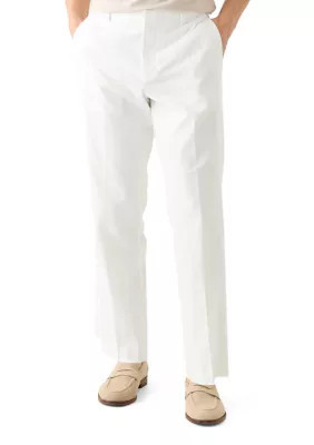 Perry Ellis Men's Modern Fit Linen Pants, White, 38 x 29 | Belk