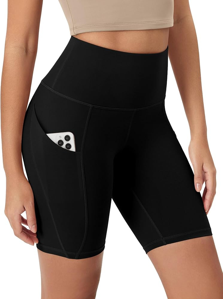 ODODOS Women's Tummy Control Biker Shorts 2.0 with Pockets High Waist Athletic Workout Yoga Short... | Amazon (US)