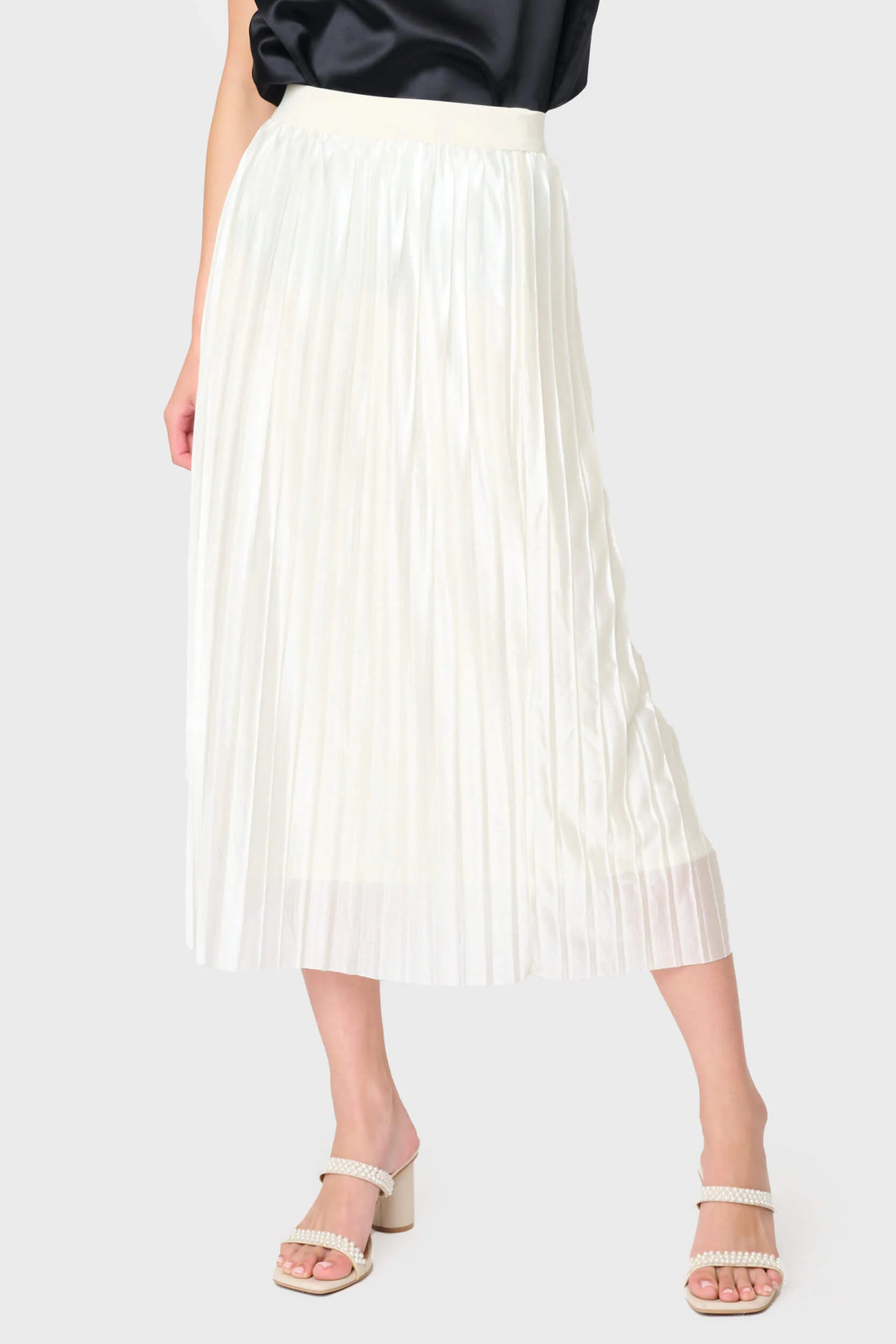 Erin Shine Pleated Midi Skirt | Gibson