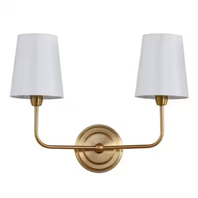 Safavieh Jaxson 17.5-in W 2-Light Brass Gold French Country/Cottage Wall Sconce Lowes.com | Lowe's