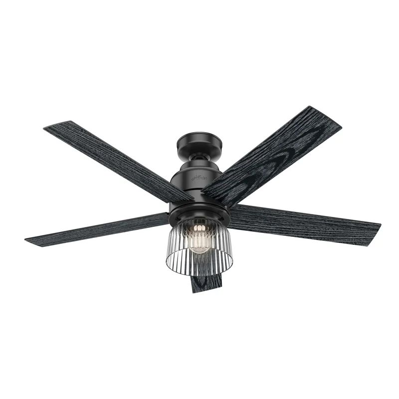 52" Grove Park 5 - Blade Standard Ceiling Fan with Wall Control and Light Kit Included | Wayfair North America