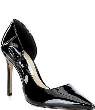 Gianni Bini Sawyer Patent Bow Pointed Toe Pumps - 9.5 | Dillard's