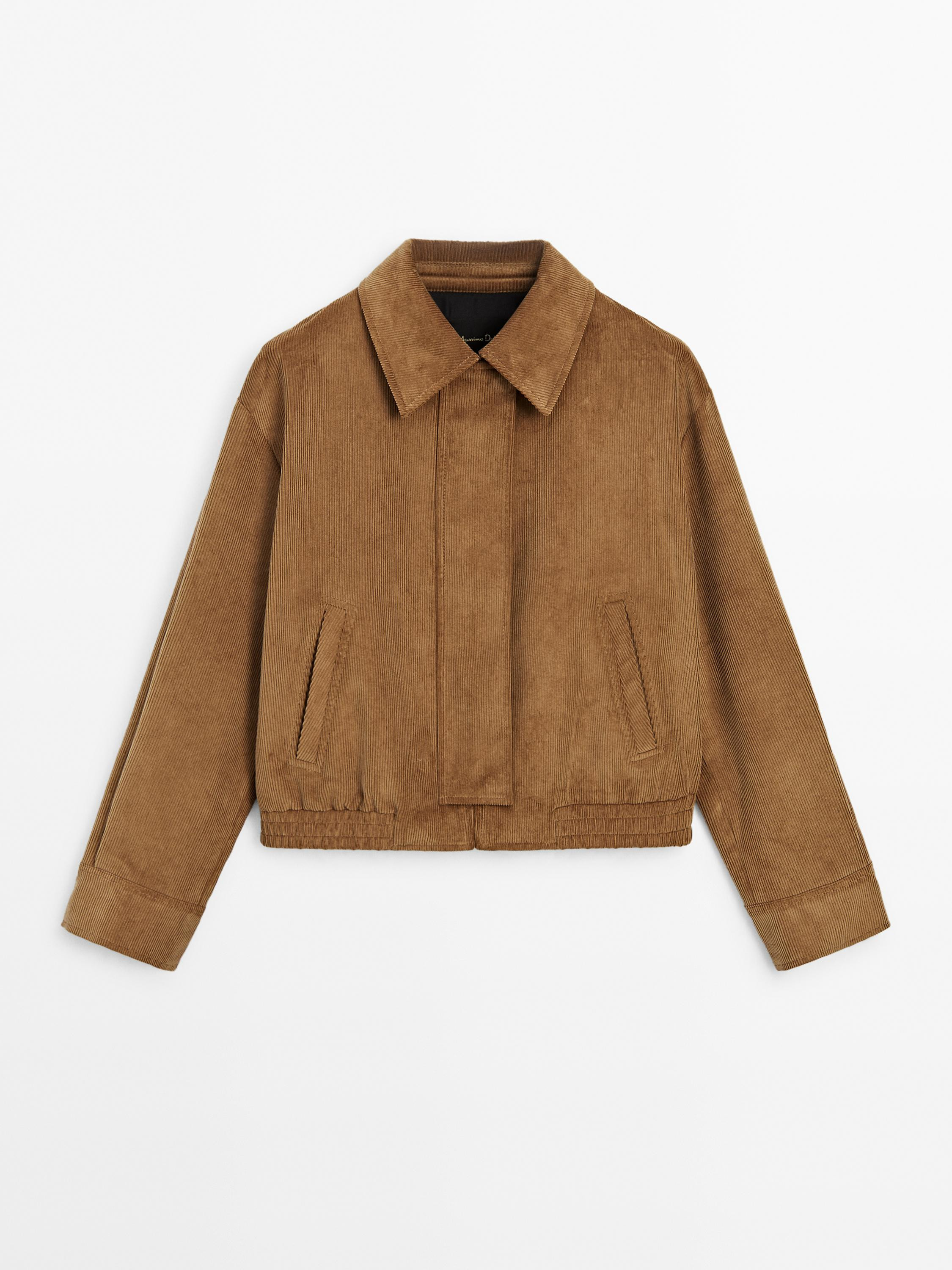 Cotton corduroy bomber jacket | Massimo Dutti US