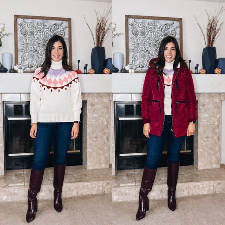 Fair isle mock neck sweater- medium
Skinny jean-8 regular
Winter coat-medium
Boots

(@walmartfashion #walmartpartner #walmartfashion

Walmart fashion//Walmart finds

#LTKcurves #LTKsalealert #LTKHoliday