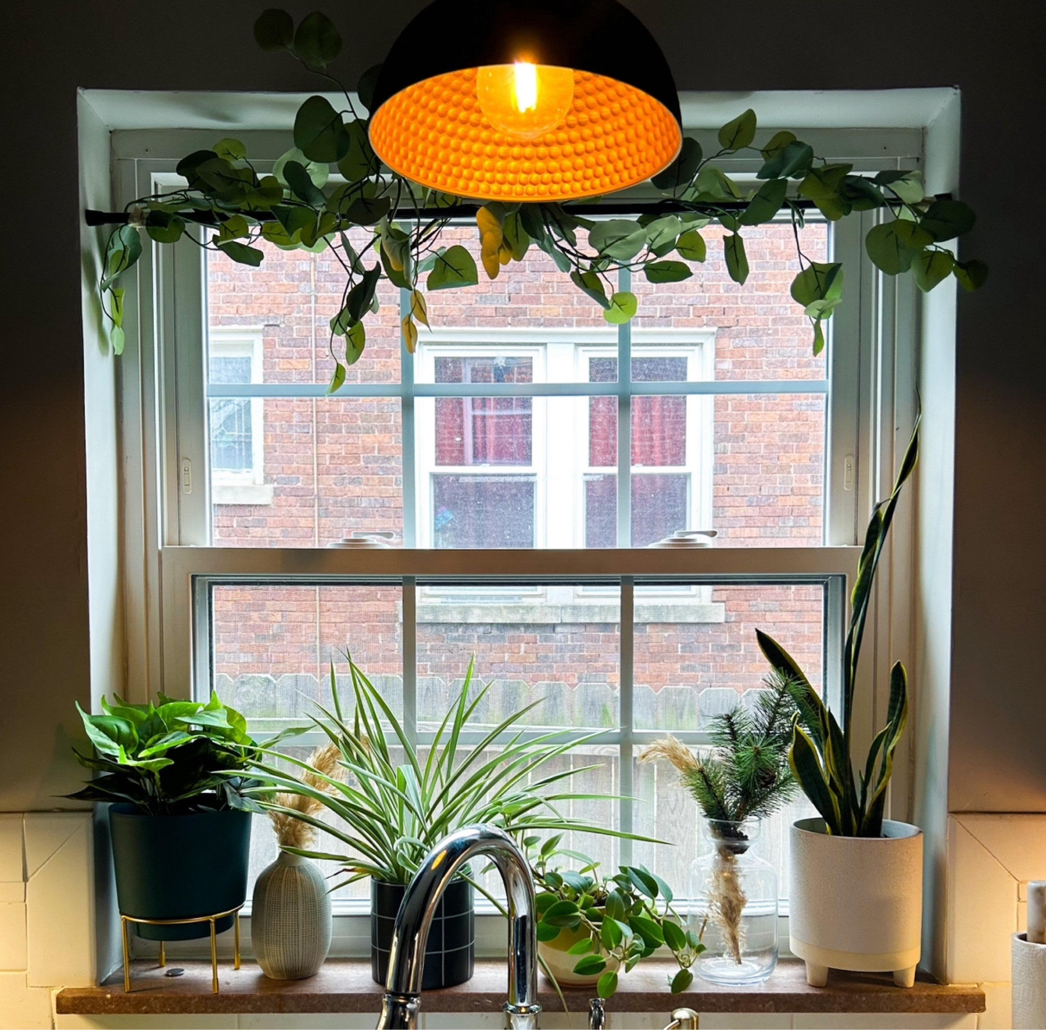 Viral tension rod garland on a smaller scale and for under $15.

#LTKSpringSale #LTKfindsunder50 #LTKhome