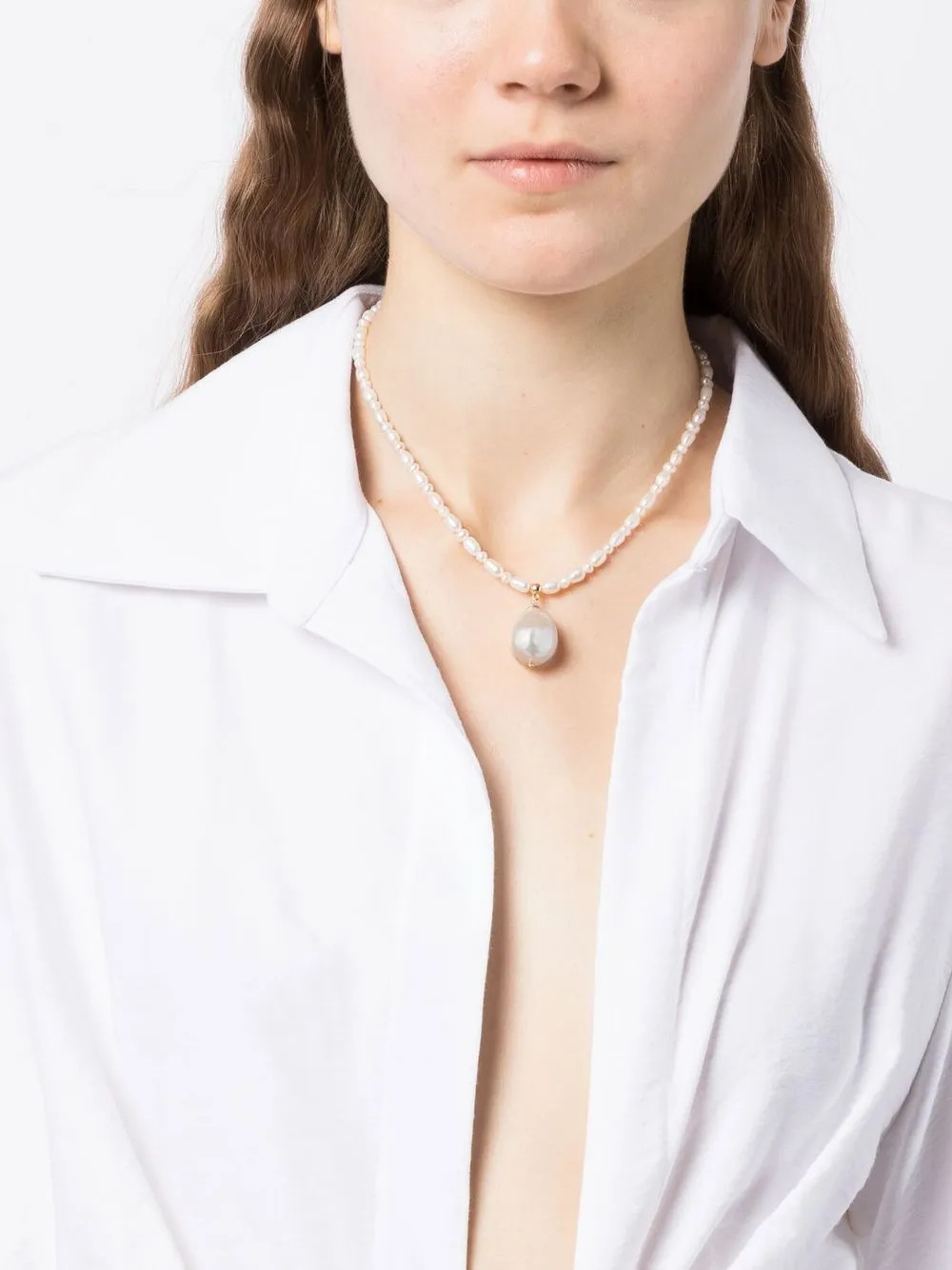 Brinker & Eliza Fitz Pearl Necklace - Farfetch | Farfetch Global
