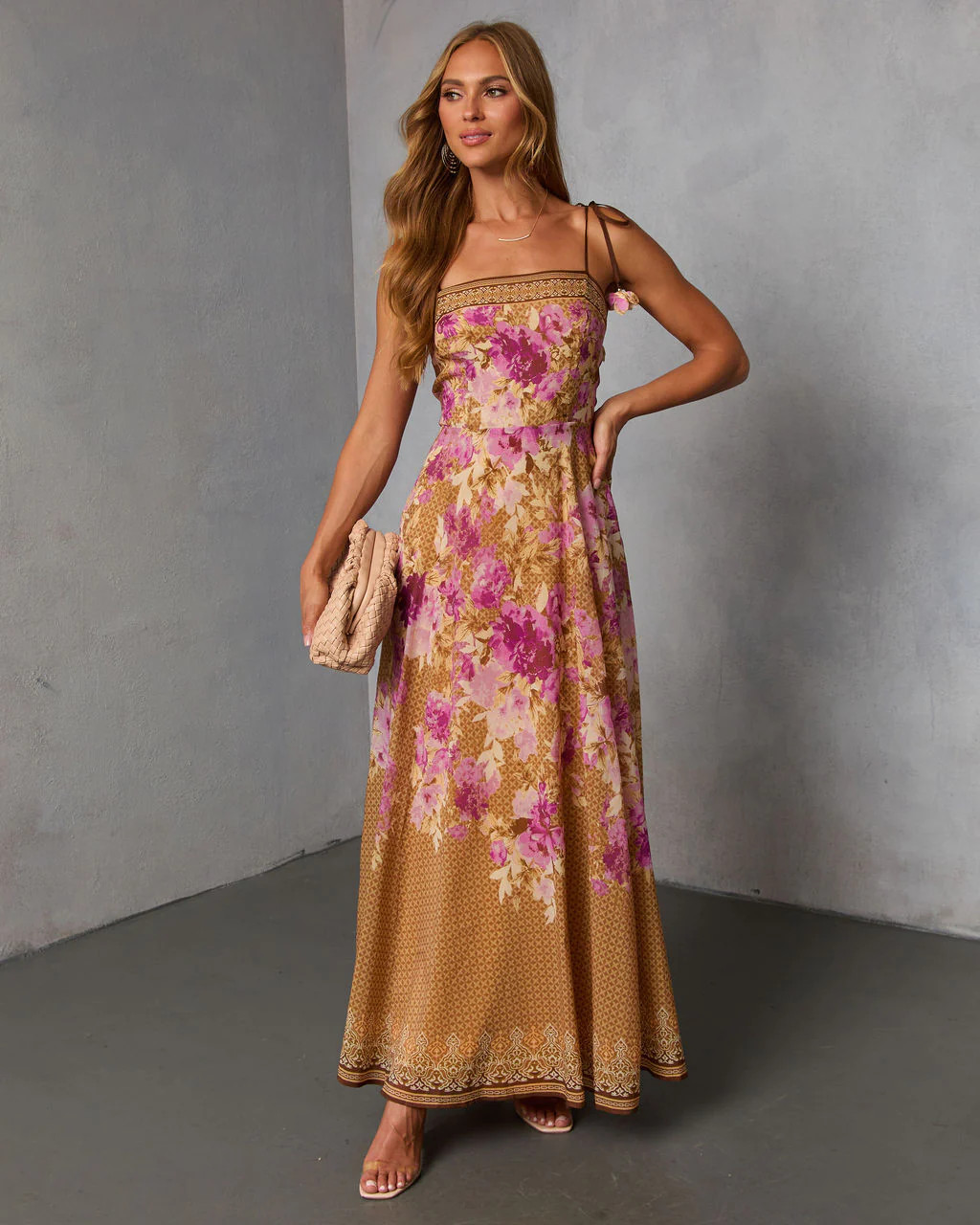 Solienne Printed Fit and Flare Maxi Dress | VICI