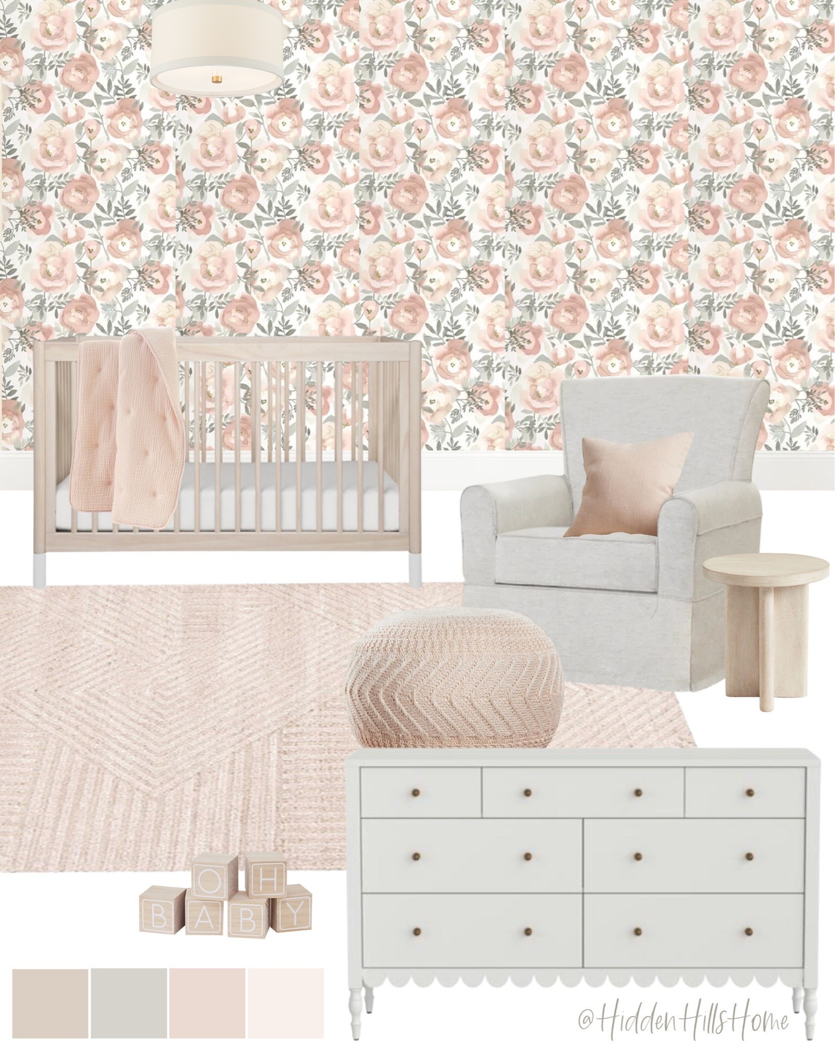 Nursery decor, baby girl nursery decor, nursery wallpaper, nursery mood board, crib, glider, cute nursery ideas #nursery #babygirl

#LTKHome #LTKSaleAlert #LTKBaby