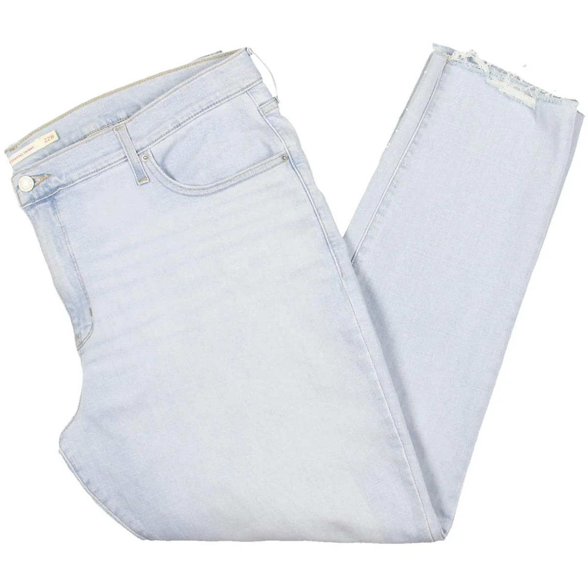 Plus Womens Denim Raw Hem Slim Jeans | Shop Simon