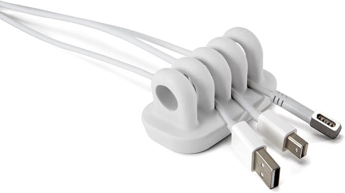 Toysdone Cordies Desktop Cable Management for Power Cords and Charging Accessory Cables (White) | Amazon (US)