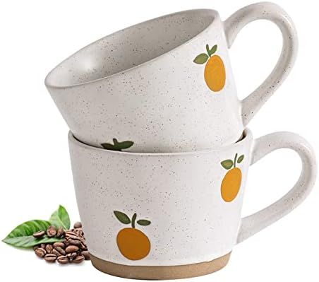 GGCH Coffee Mug Set, Ceramic Coffee Mug Tea Cup Latte Cup Set of 2 with Large Handles,Modern Cera... | Amazon (US)