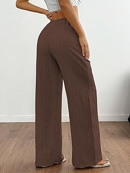 MakeMeChic Women's Casual Wide Leg Pants Summer Beach Palazzo Pants | Amazon (US)