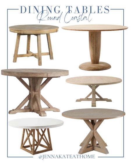 Coastal style round dining room tables for every budget. Kitchen tables, home decor.

#LTKhome #LTKfamily