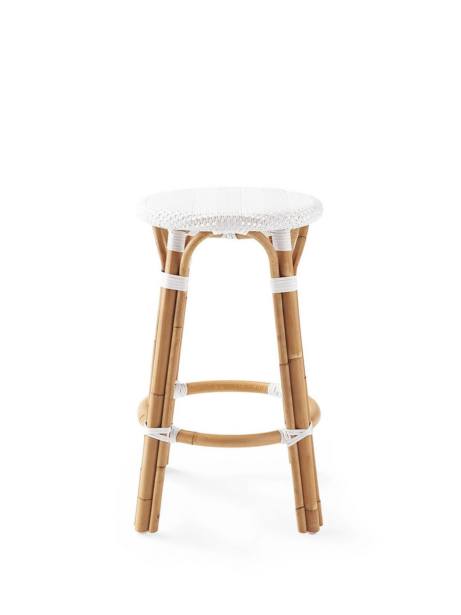 Riviera Rattan Backless Counter Stool | Serena and Lily