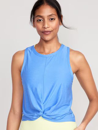 Cloud 94 Soft Sleeveless Twist-Front Cropped Top for Women | Old Navy (US)
