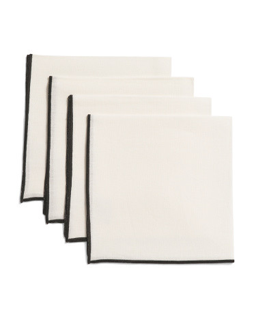 Made In Turkey Set Of Four Linen Bel Air Napkins | TJ Maxx