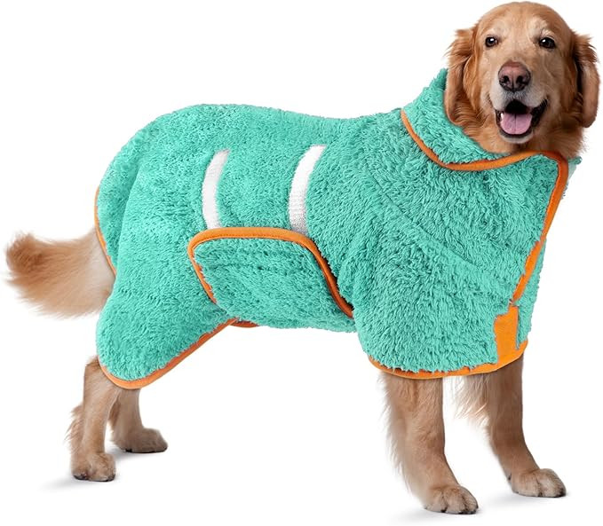 Bienbee Dog Bathrobe, Quick Drying Super Absorbent Dog Robes for After Bath, Warm Keeping Dogs To... | Amazon (US)