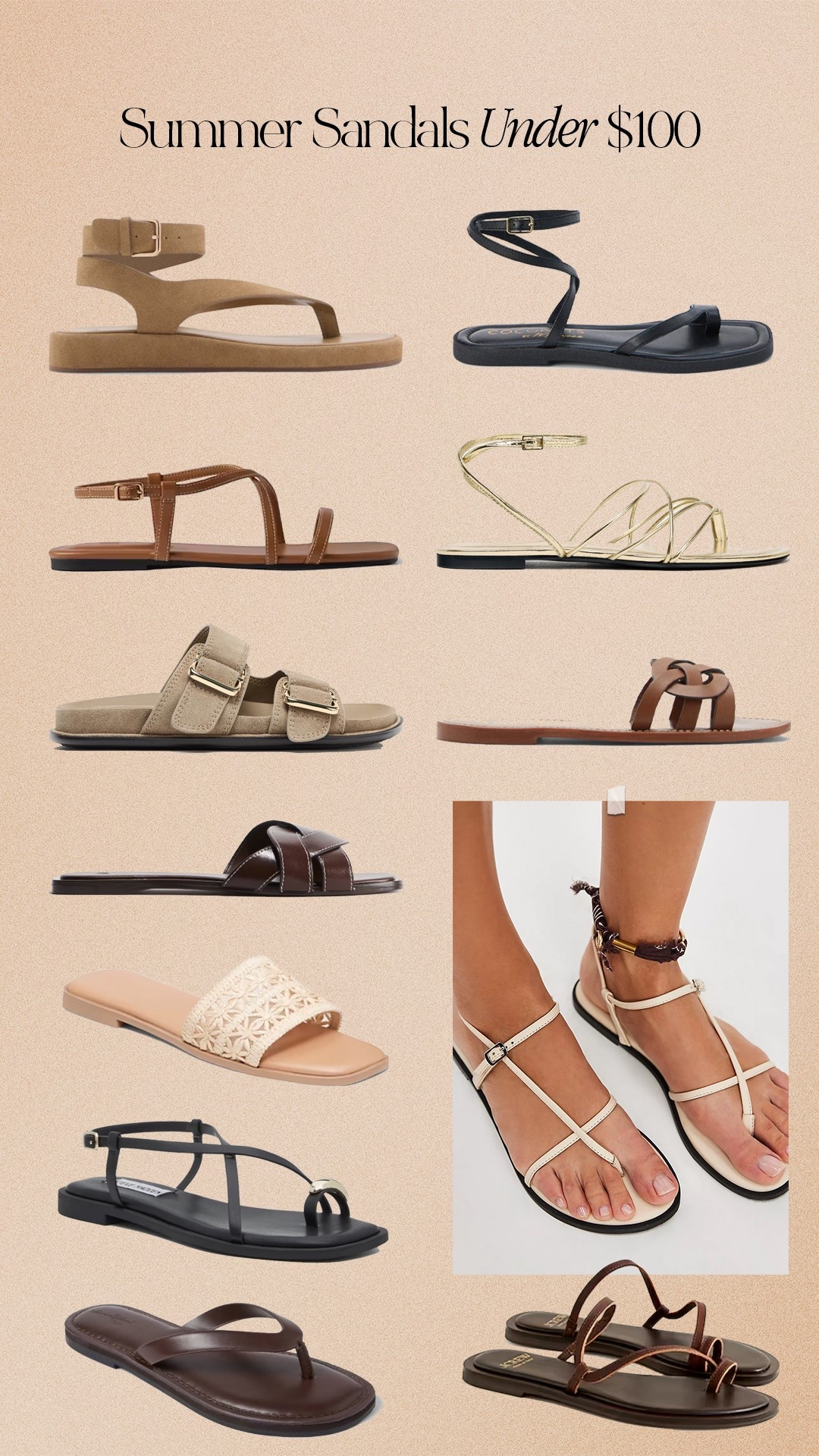 Summer sandals under $100 🛒