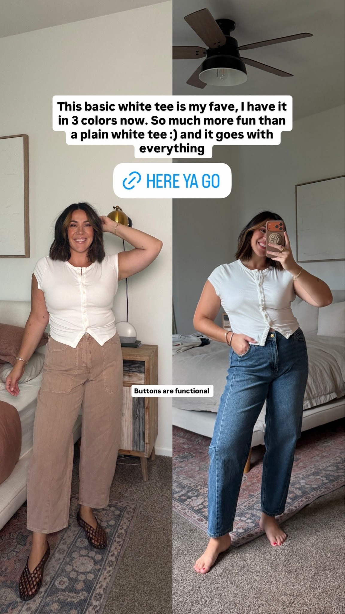 Size 10 in the jeans :) size M in top