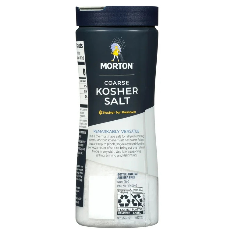 Morton Salt Coarse Kosher Salt – for Cooking, Grilling, Brining, & Salt Rimming, 16 oz | Walmart (US)