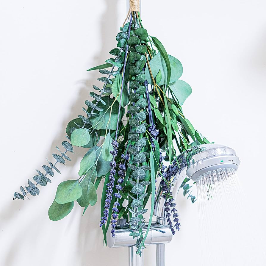 4 Kinds Preserved Eucalyptus Stems & Lavender Flowers Bundles for Shower |17'' Real Eucalyptus Le... | Amazon (US)